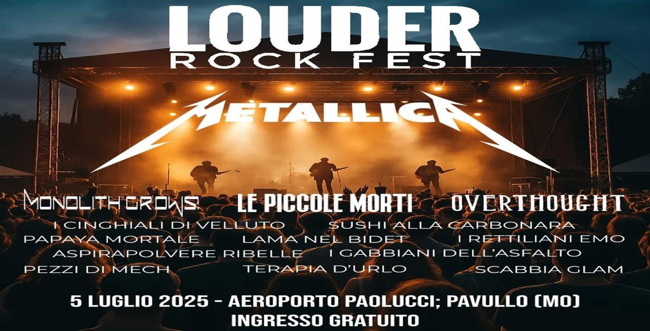 
	Il manifesto che annunciava un fantomatico concerto del gruppo all&rsquo;aeroporto

