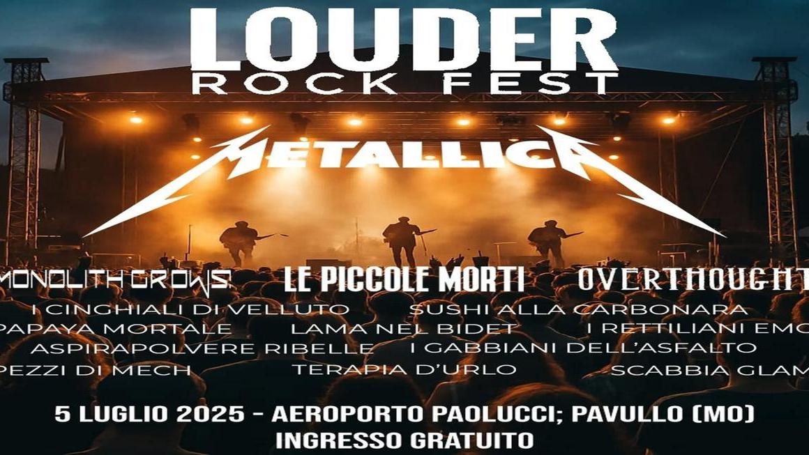 Il manifesto che annunciava un fantomatico concerto del gruppo all’aeroporto