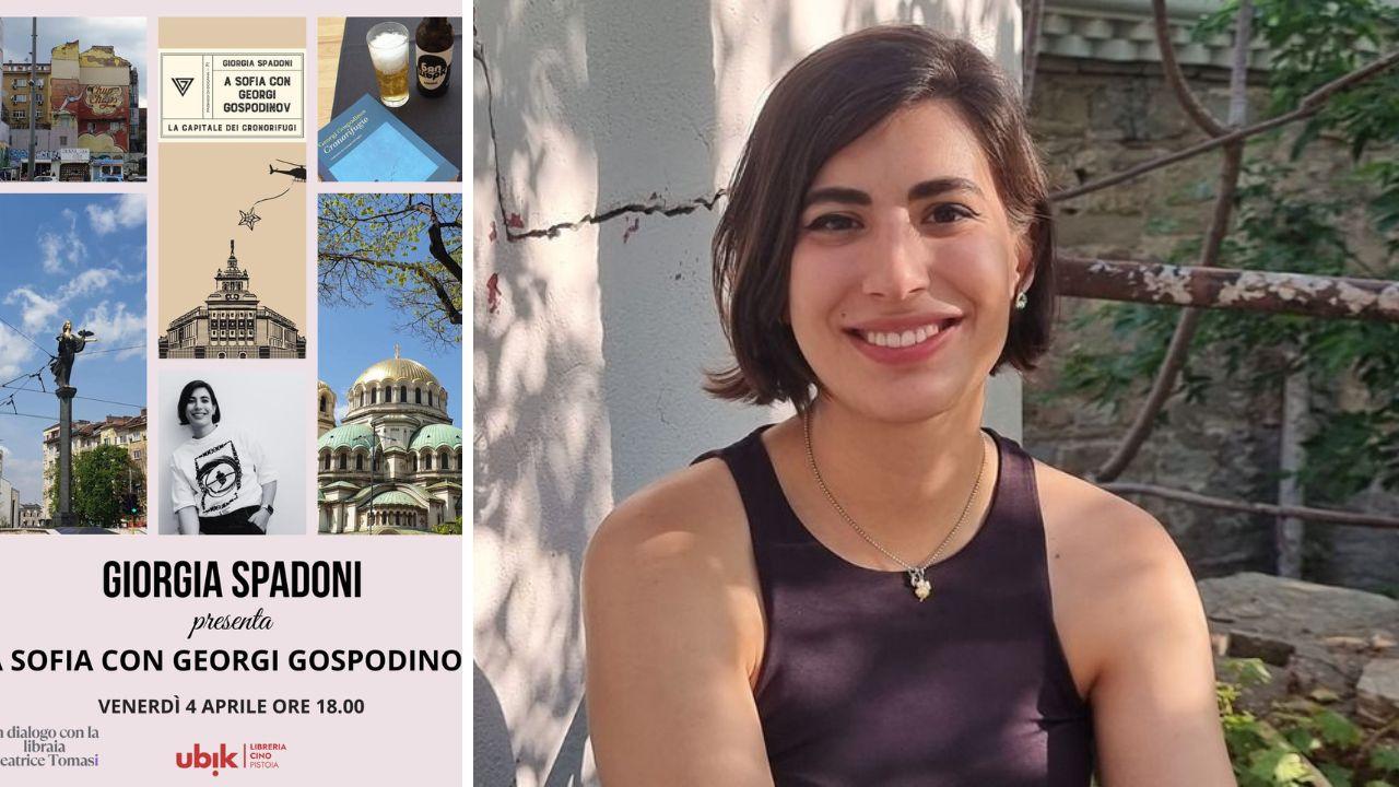 
	La locandina dell'evento e l'autrice Giorgia Spadoni

