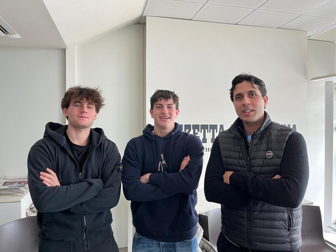 
	Gli ideatori Mattia Gibertini, Paolo Falco e Giorgio Furculo

