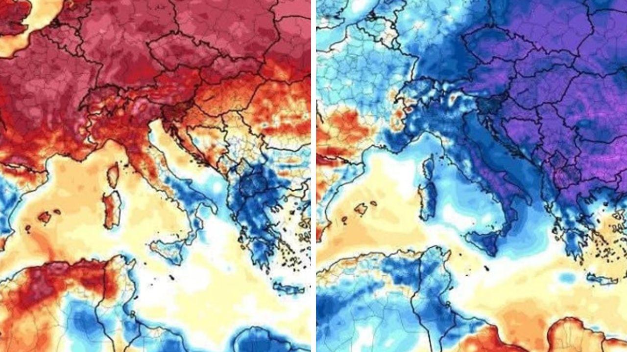 L'ondata di freddo prevista in arrivo in Italia
