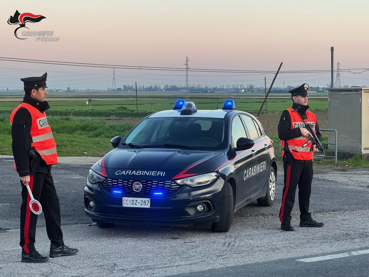 Controlli dei carabinieri tra Comacchio e Codigoro, sei persone denunciate