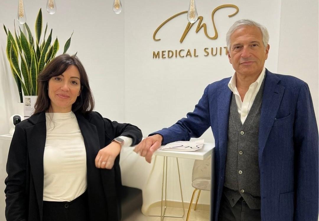 
	Sara Masala, titolare del Medical Suite, e il professor Paolo Veronesi

