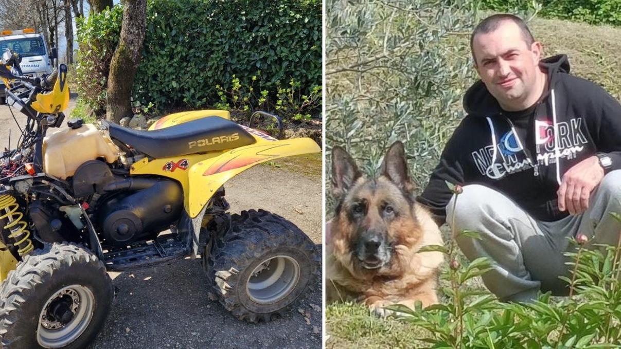 Patrick Malori Zanantoni e il suo quad con cui si è schiantato