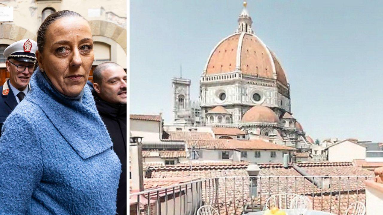 
	La sindaca Sara Funaro e la vista sul Duomo di Firenze

