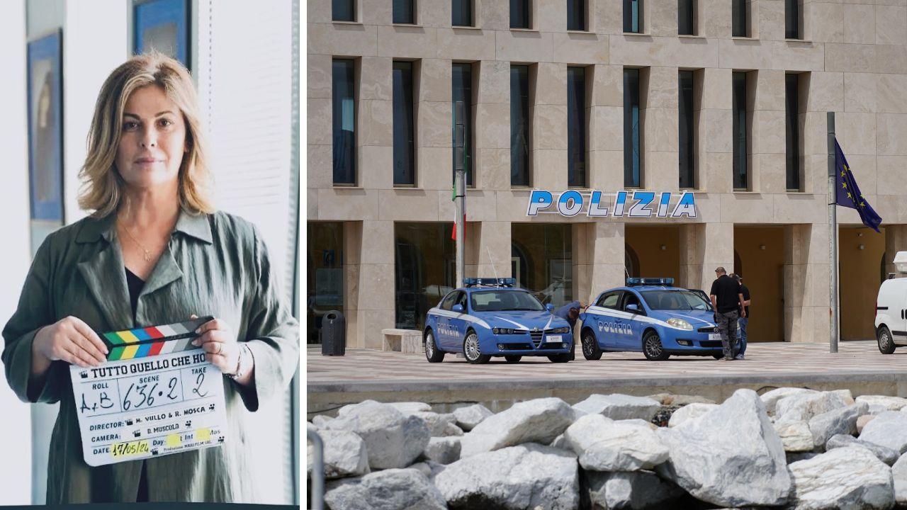 
	Vanessa Incontrada e il commissariato "costruito" davanti allo Scoglio della Regina a Livorno (foto Silvi)

