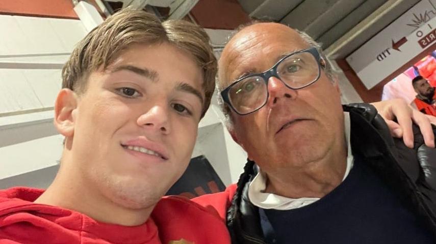 <strong>Emanuele Riolfi </strong>con il nonno Marietto