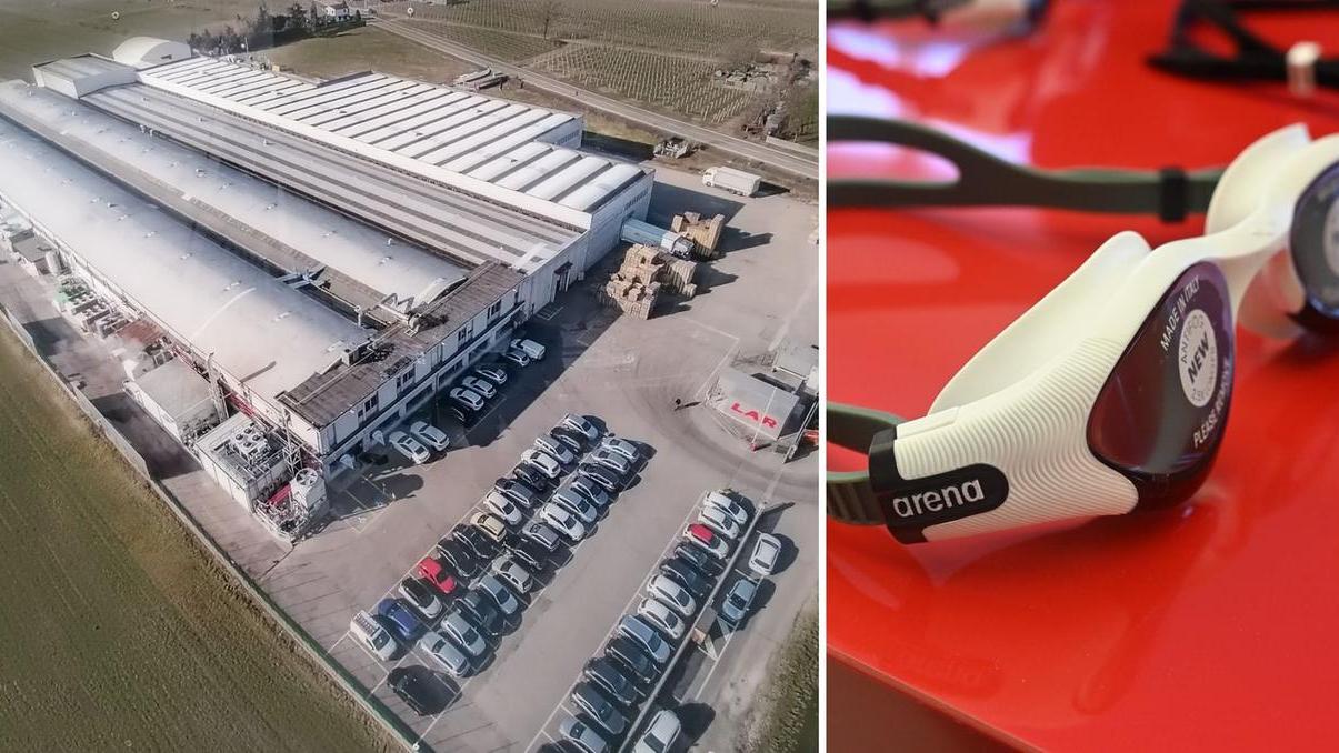 La Lar e i celebri occhialini da nuoto Arena