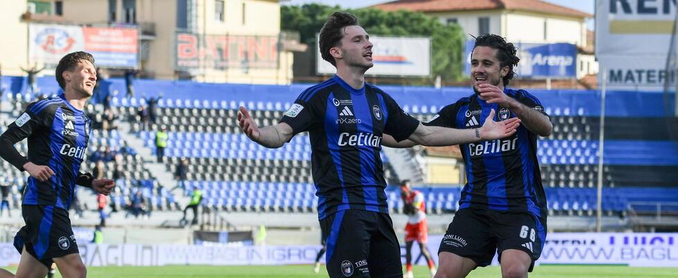 
	L'esultanza del giocatore nerazzurro (foto Stick)


