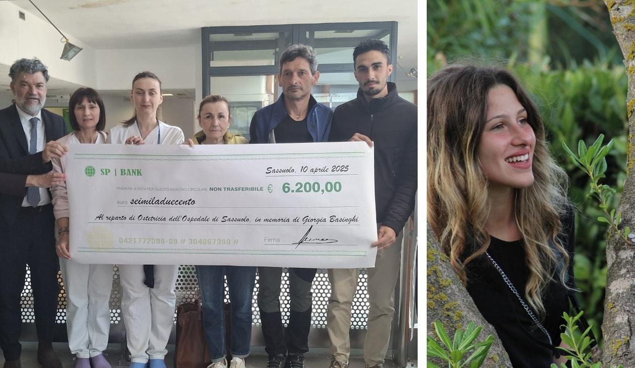 
	La consegna dell'assegno e Giorgia Basinghi

