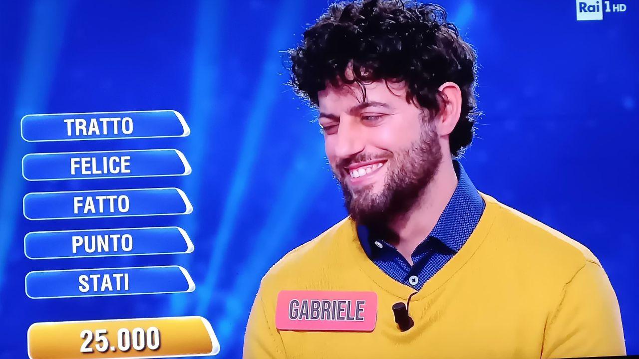Il giovane lunigianese durante il programma Rai