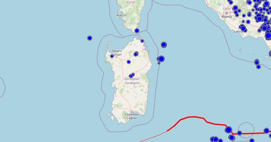 Diciotto terremoti in Sardegna negli ultimi dodici mesi: ecco la mappa