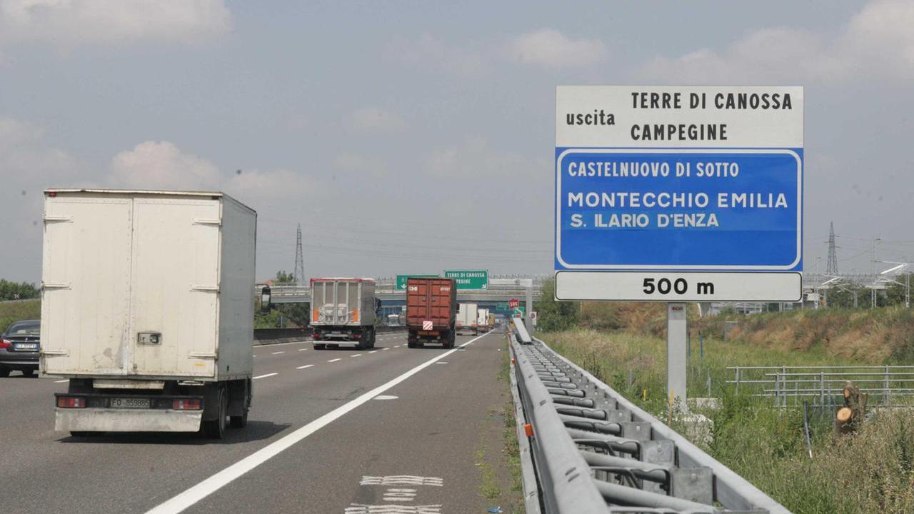 L’A1 chiusa per tre notti tra i caselli di Reggio e Terre di Canossa
