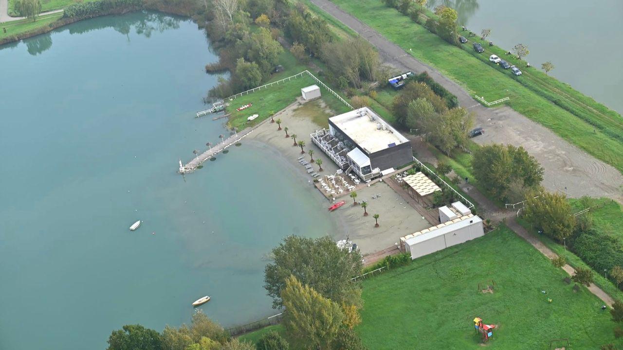 La struttura dell'Amalia Laghi nella foto aerea di Piero Frassi