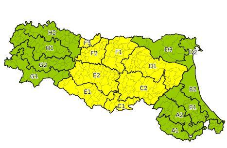 Piogge sul Crinale: scatta l’allerta gialla per criticità idraulica