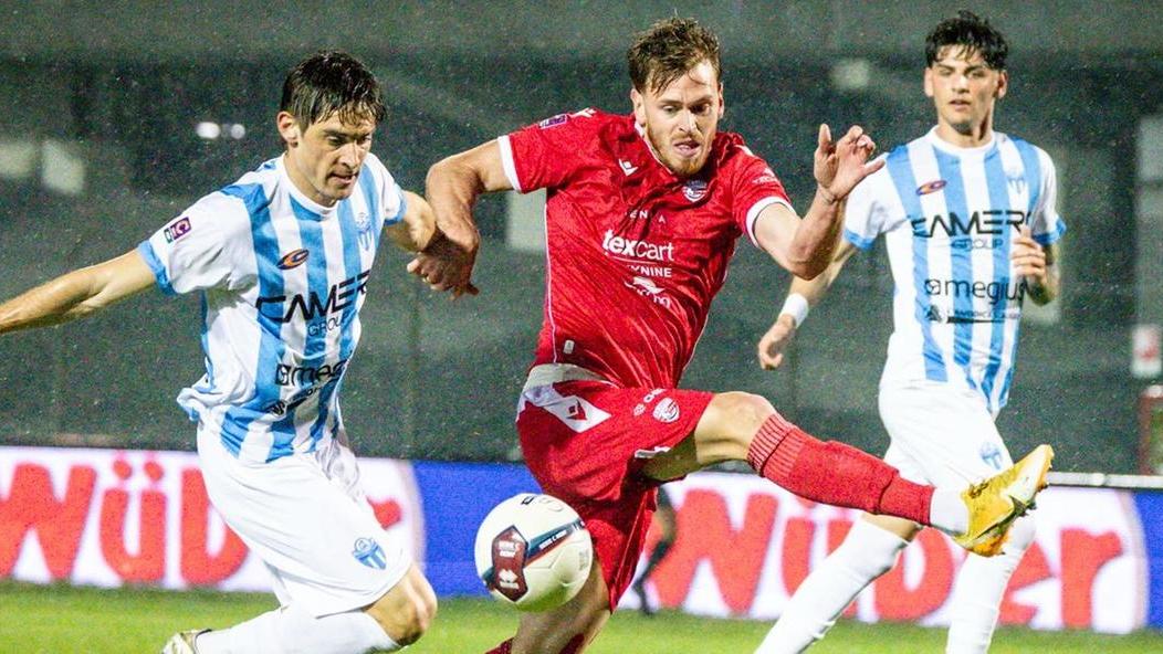 Il biancorosso Gerbi in azione