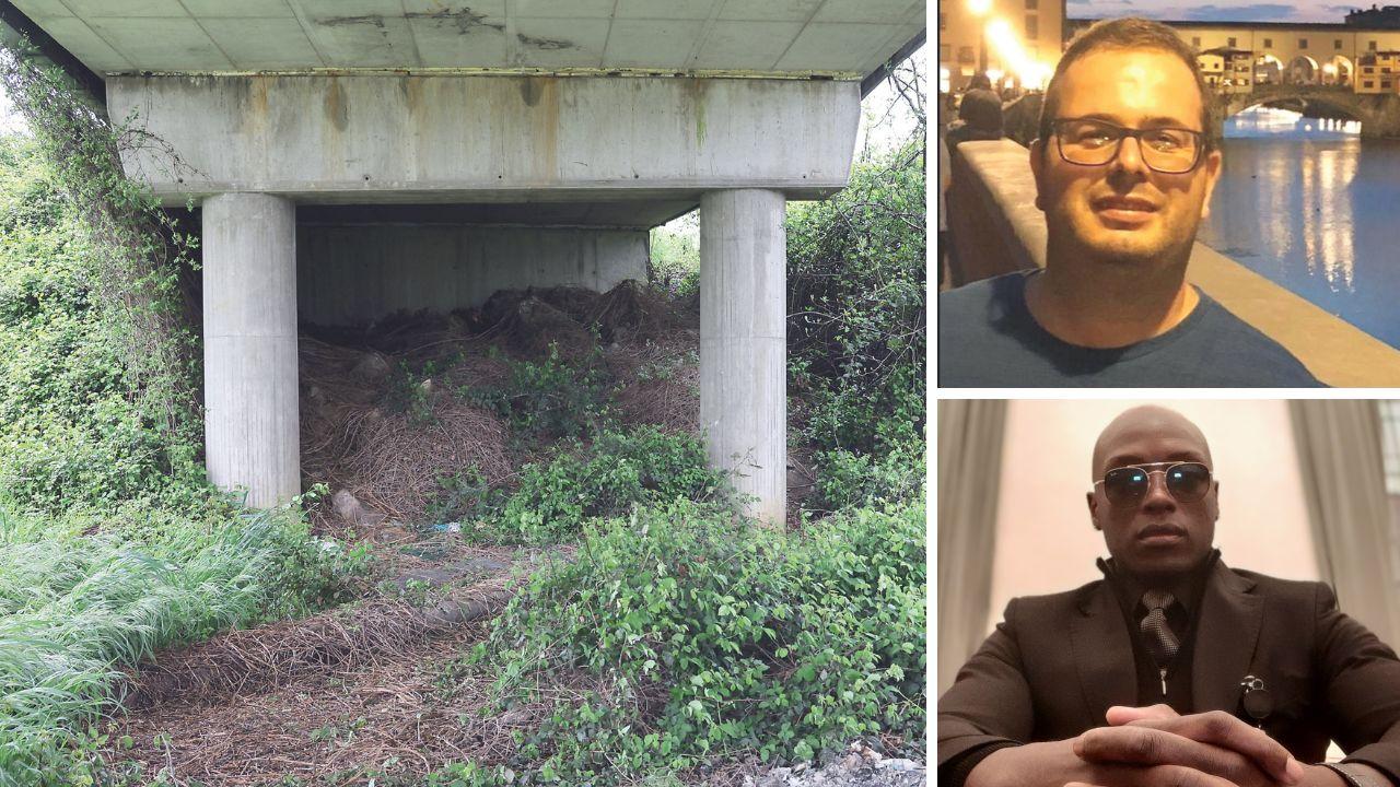 Il luogo del ritrovamento del corpo, Perissi in alto; in basso N'Diaye