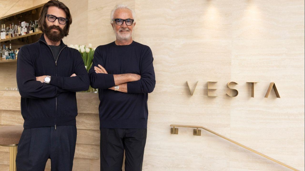 Leonardo Del Vecchio insieme a Flavio Briatore