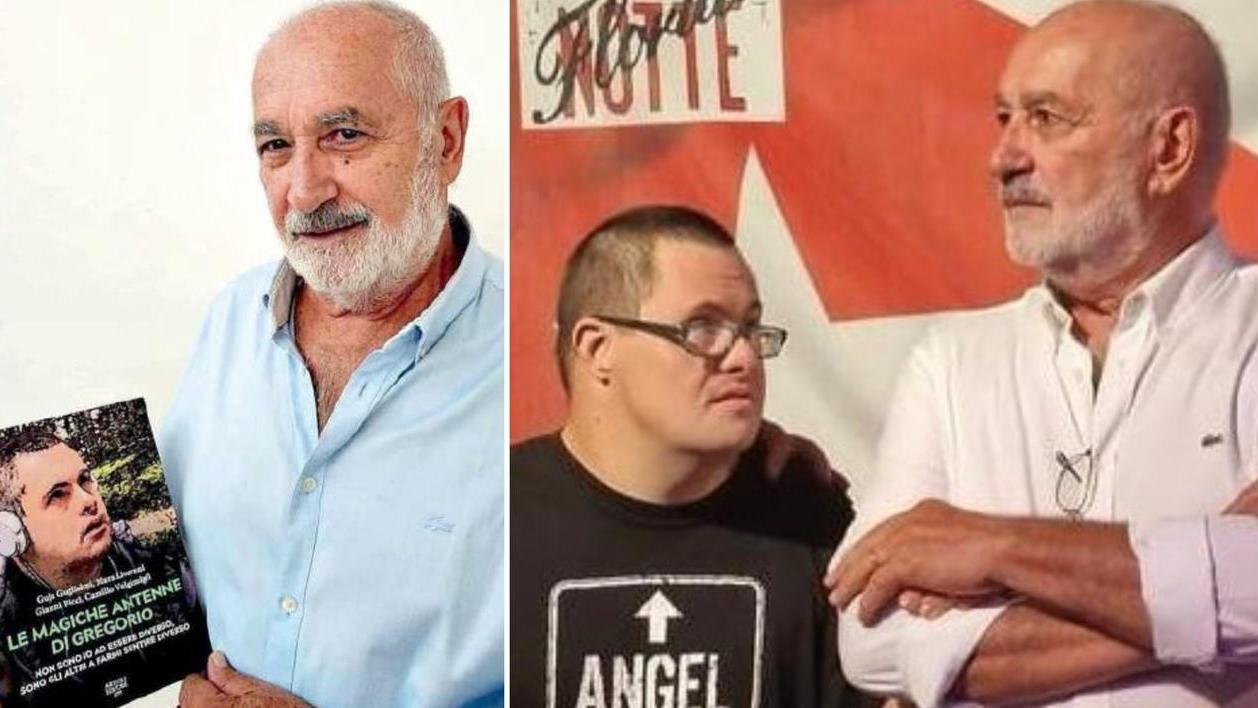 Ricci con il libro e il figlio Gregorio