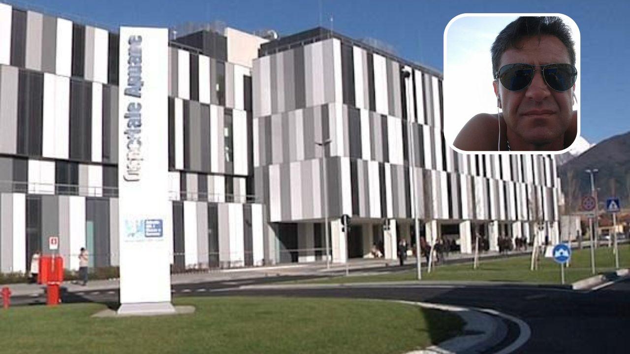 
	La vittima e l'ospedale di Massa (in una foto d'archivio)

