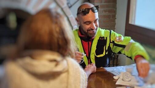 L’assistenza prestata alla donna rimasta bloccata a causa del maltempo
