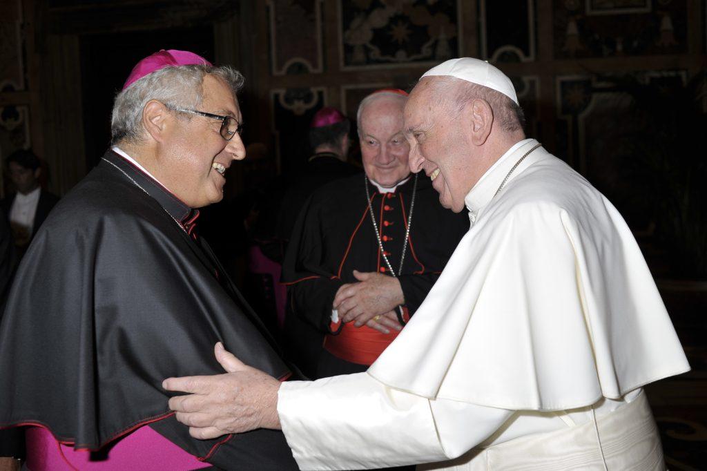 
	Un incontro di qualche anno fa tra monsignor Nerbini e papa Francesco

