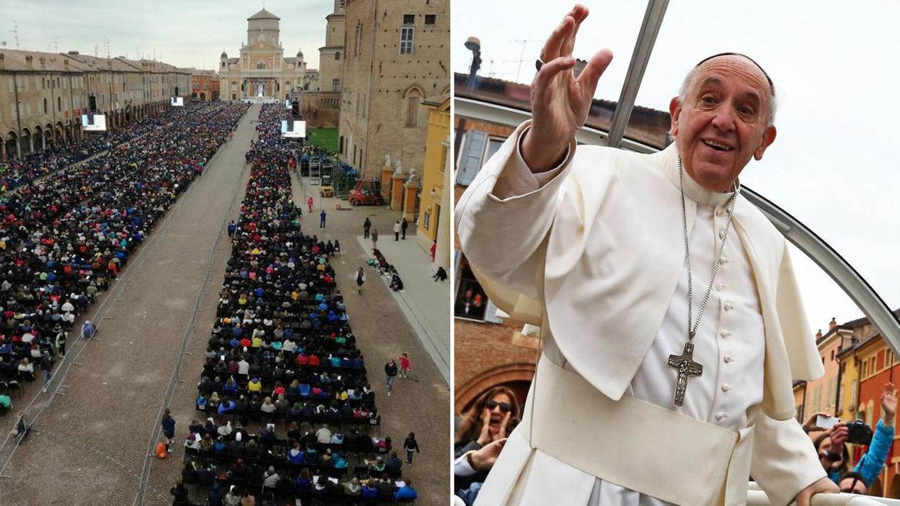 Papa Francesco a Carpi il 2 aprile 2017