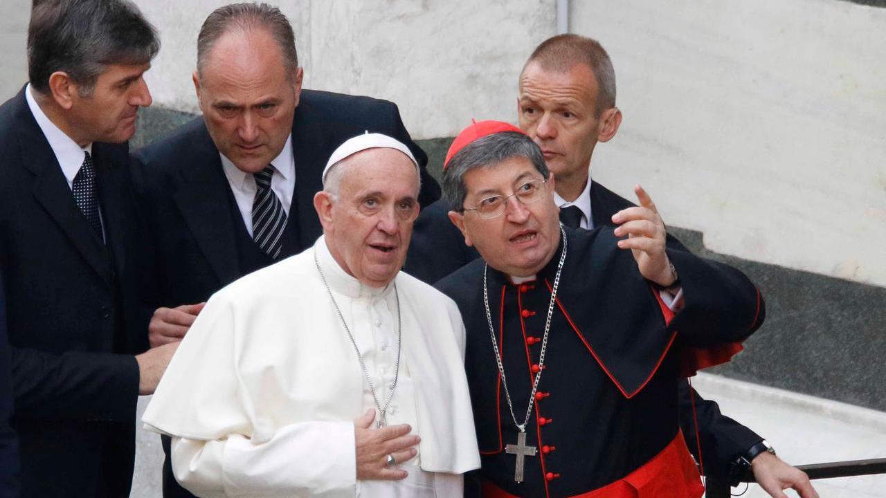 Giuseppe Betori con Papa Francesco a Firenze nel 2015
