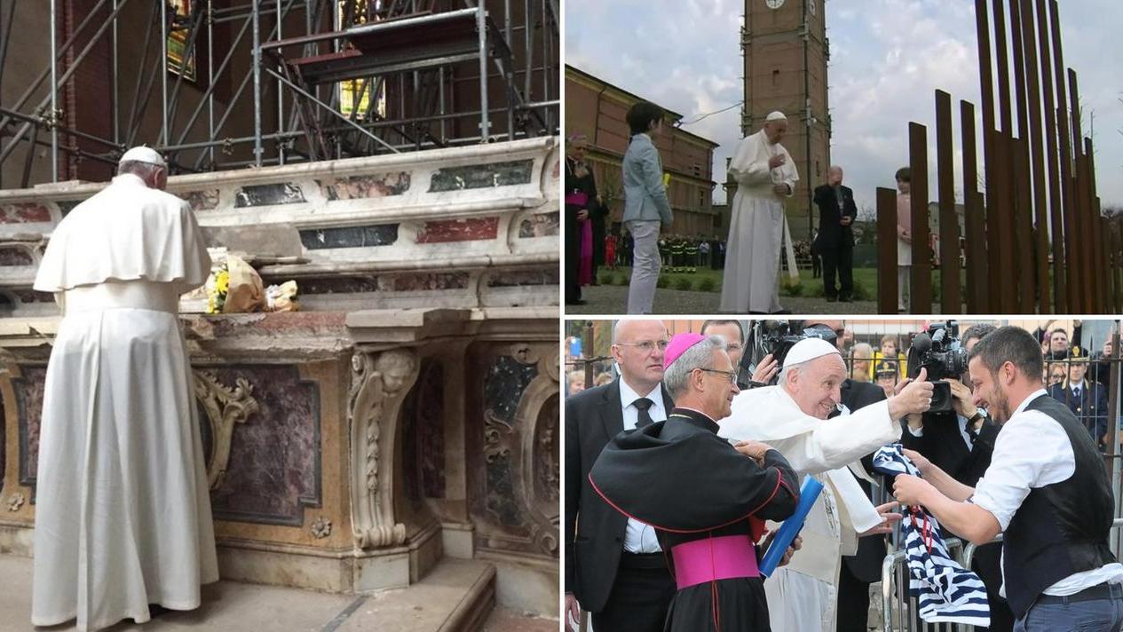 Papa Francesco a Mirandola il 2 aprile 2017