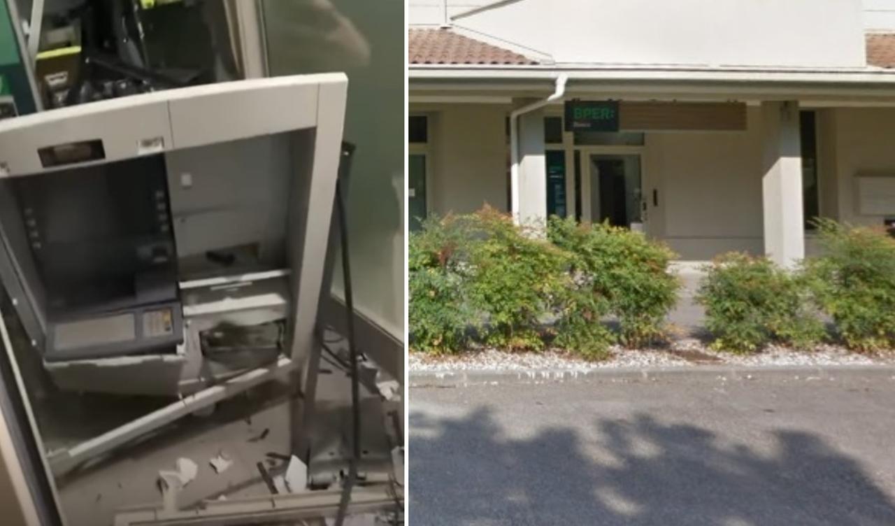 
	Il bancomat Bper dopo l'esplosione

