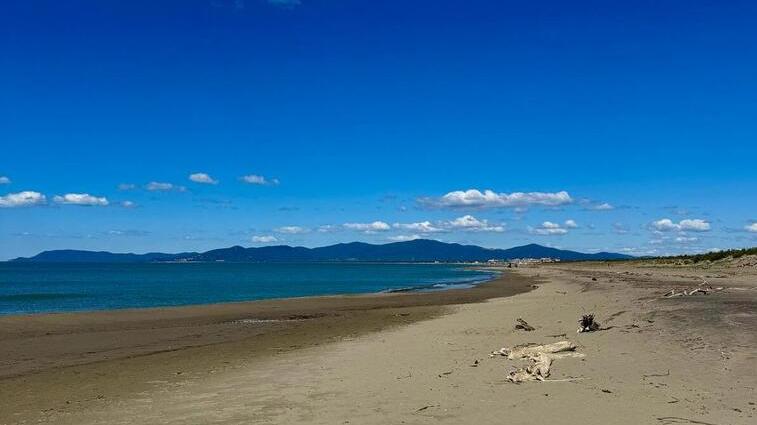 Il tratto di arenile che ospiterà il bagno Principina Beach