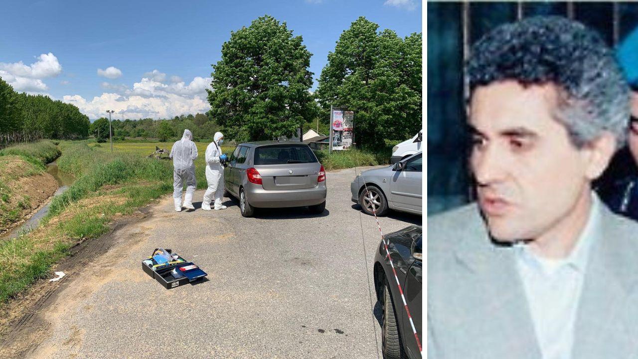 I carabinieri durante l'analisi dei reperti e Benedetto Ceraulo, il 63enne condannato per il caso Gucci e che ieri ha sparato al figlio