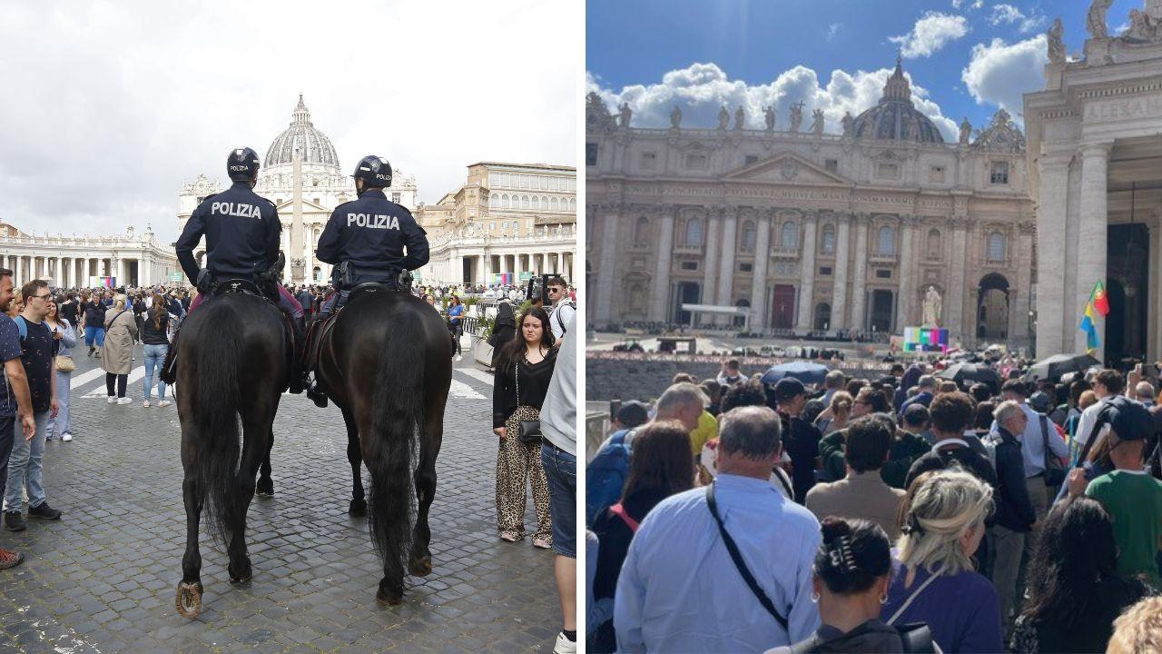 
	I fedeli e un momento dei controlli

