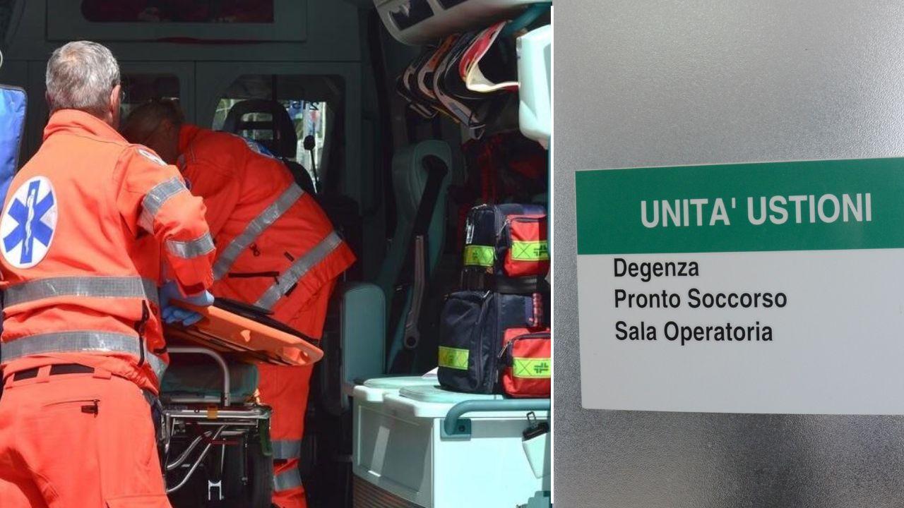 Un 46enne ustionato mentre brucia sterpaglie in campagna