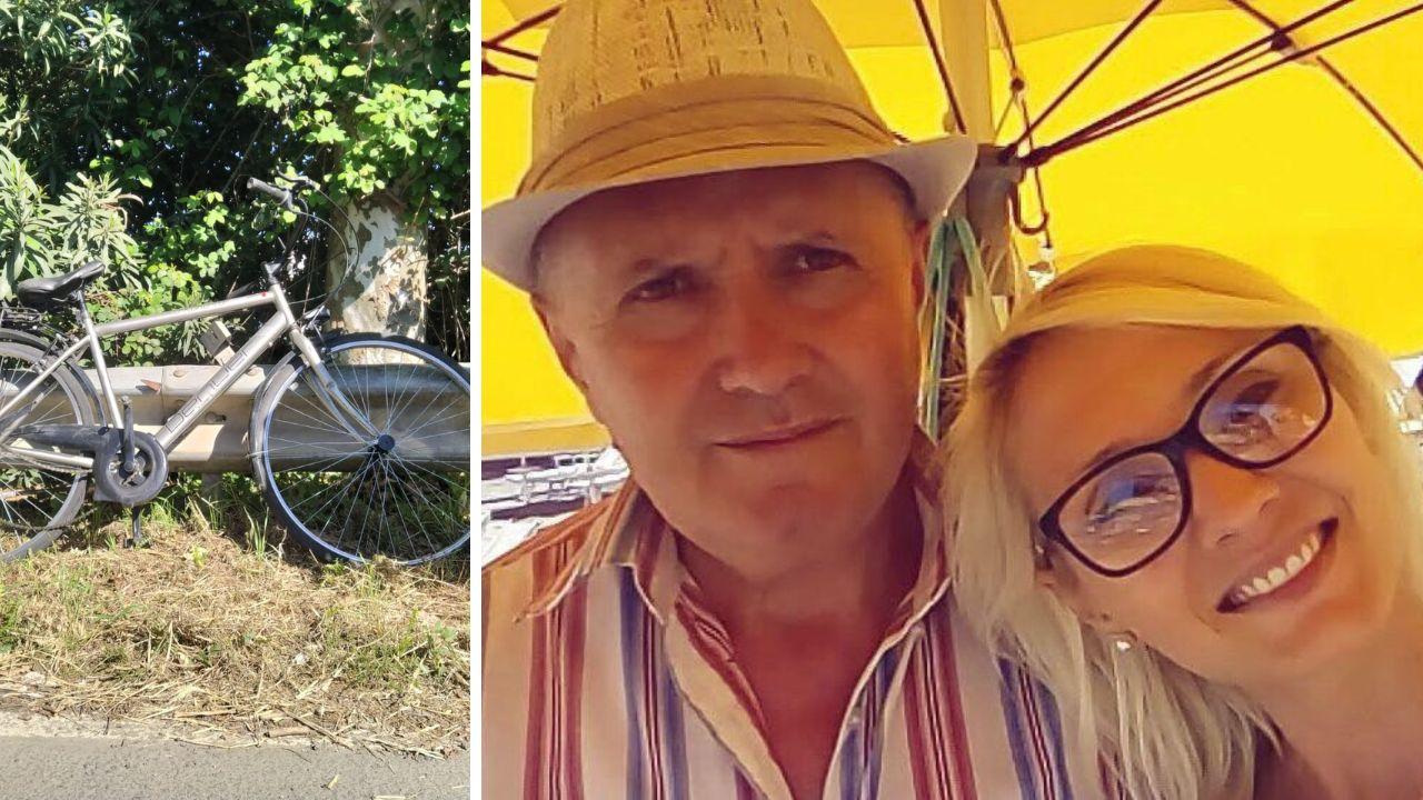 Il medico e la figlia, a sinistra la bici