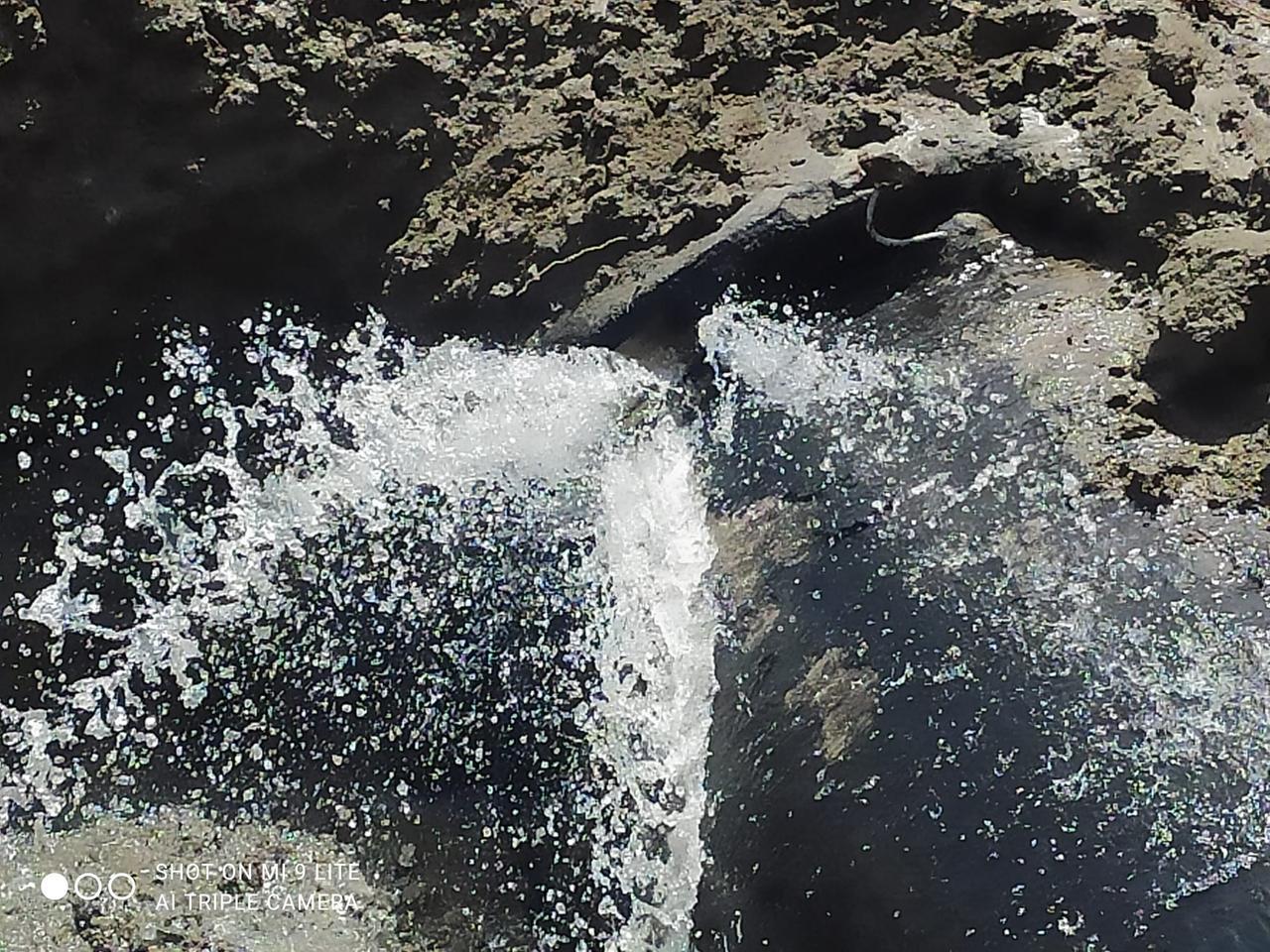 Una perdita d'acqua sulla rete del Coghinas 2