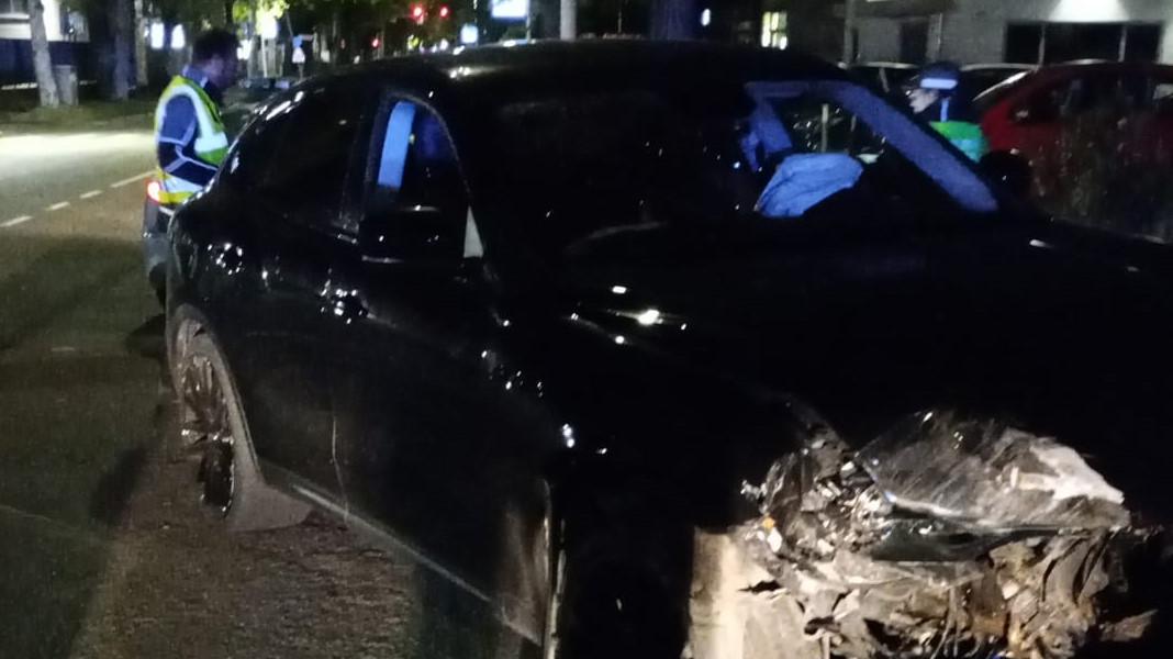 L'auto dopo lo schianto