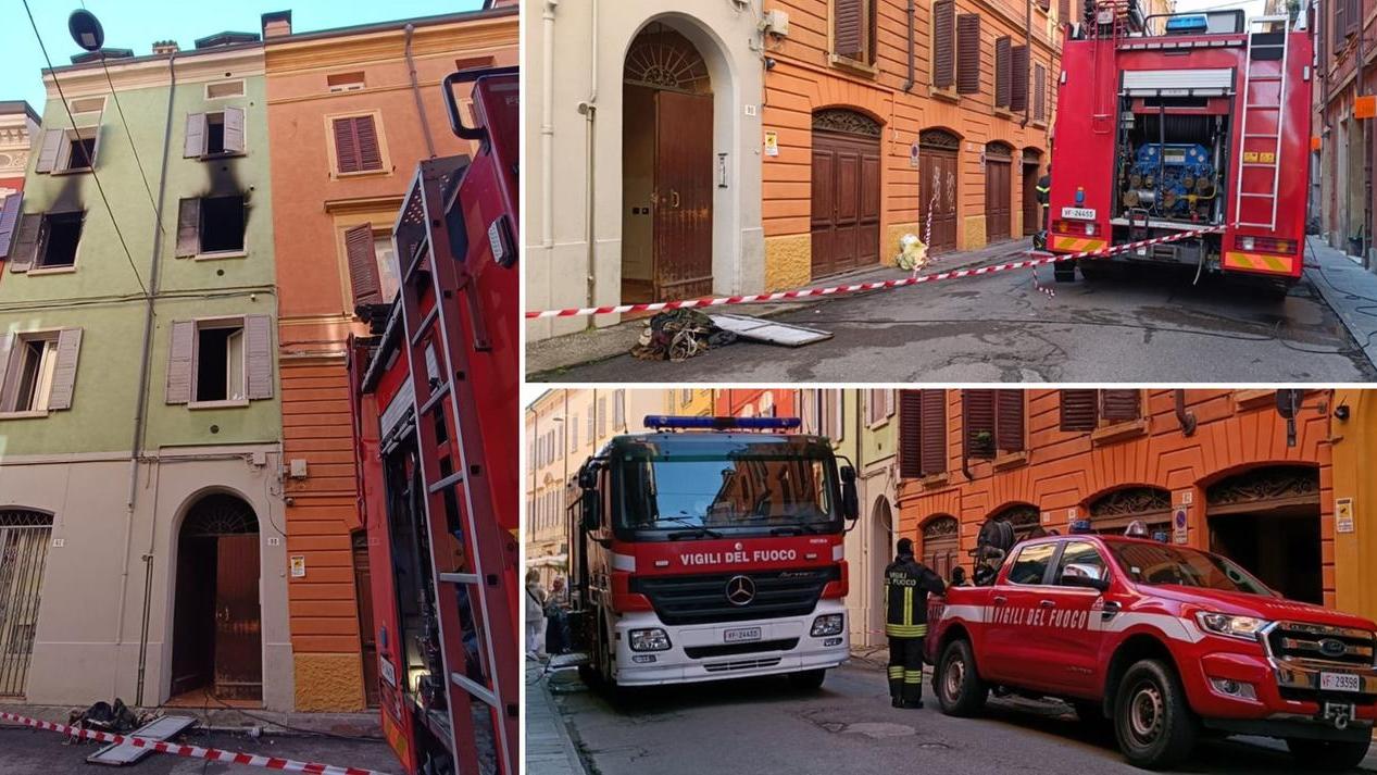 L'incendio in via Ganaceto