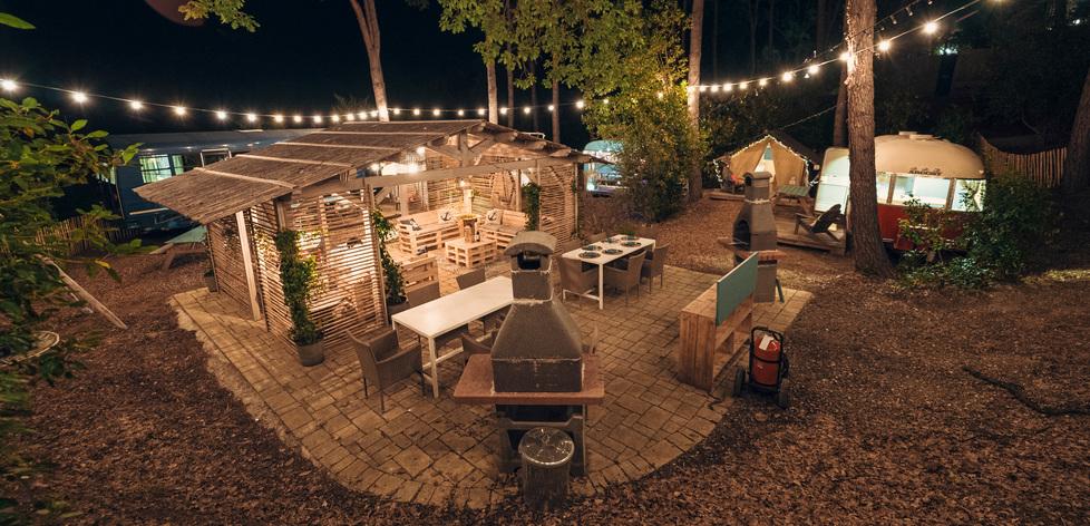 Uno scorcio del glamping