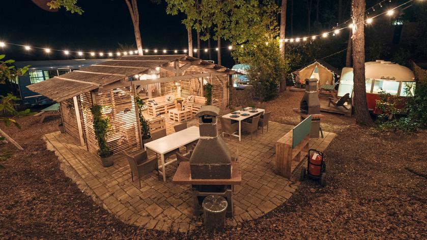 Uno scorcio del glamping