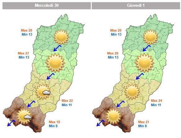 Meteo del ponte del Primo Maggio: sole e caldo a Reggio Emilia, ma da lunedì cambia tutto