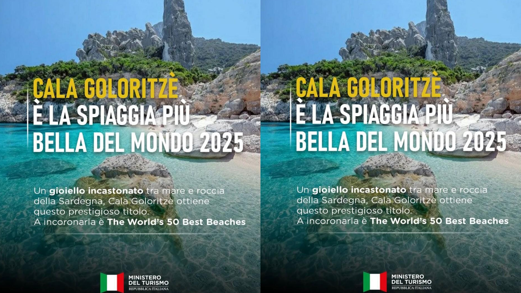 Cala Goloritzè spiaggia più bella del mondo, Daniela Santanchè: «Premiato il nostro mare»