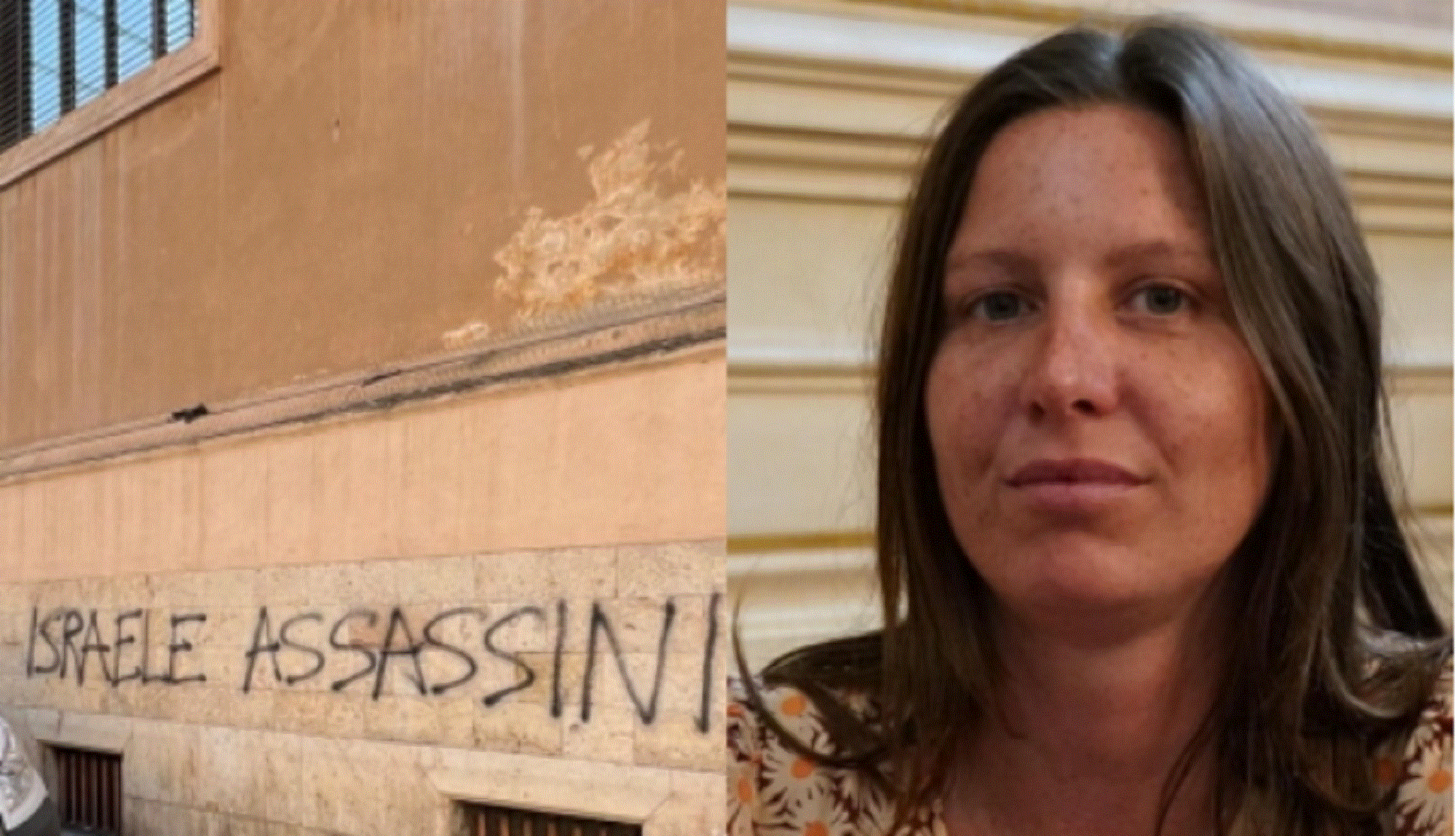 A sinistra la scritta e a destra Denise Bertozzi (foto Stick)