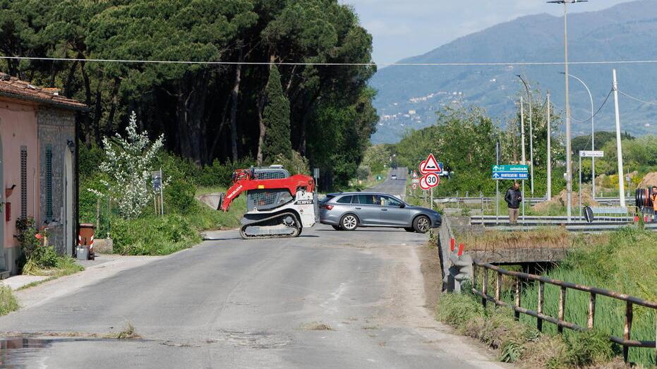 Il tratto interessato dai lavori (foto Nucci)