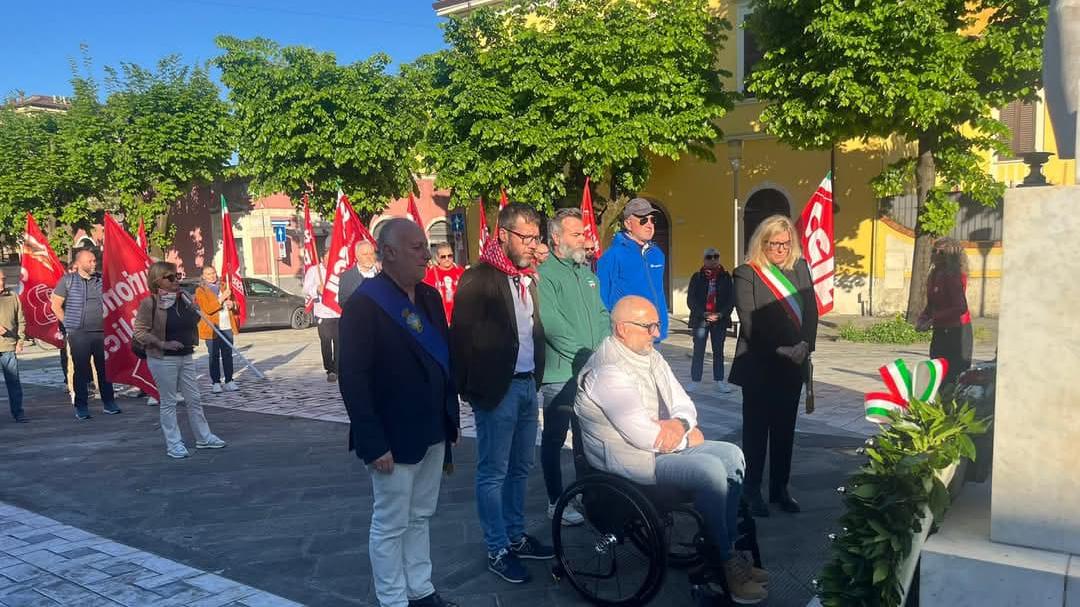 Un momento della deposizione