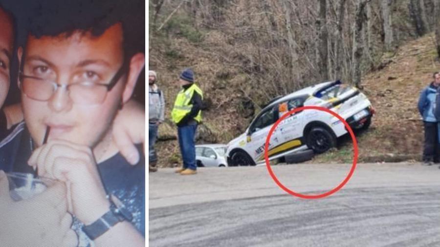 
	Alessandro Valletta e l'auto da cui si stacc&ograve; la gomma che uccise il 22enne

