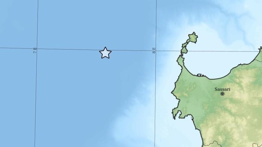 Terremoto in mare al largo di Stintino