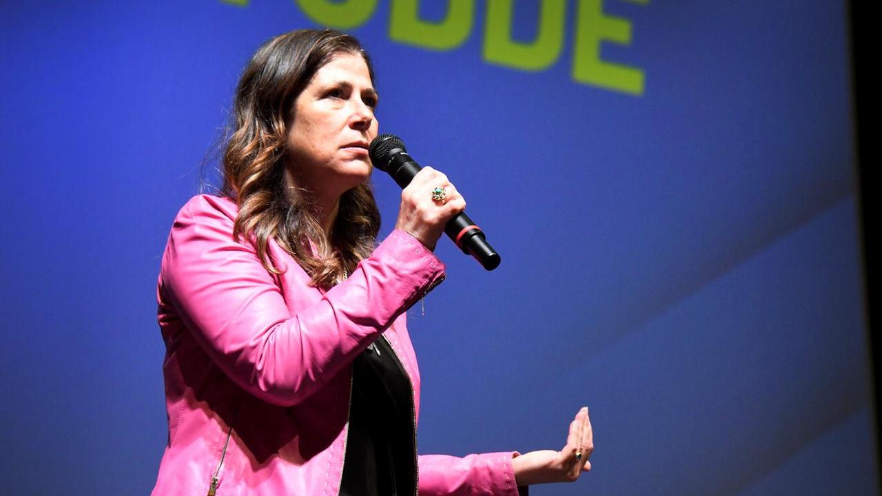 La presidente della regione Sardegna Alessandra Todde