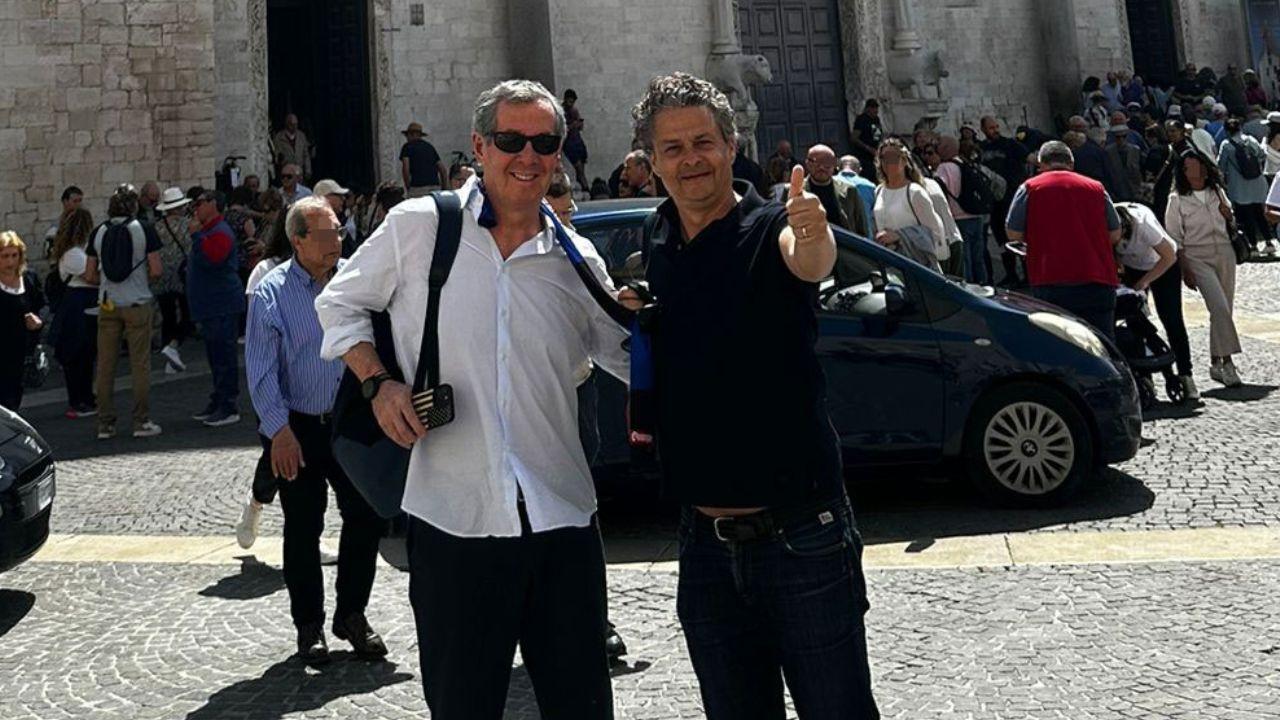 
	Alexander Knaster con Andrea Bellucci, titoso nerazzurro

