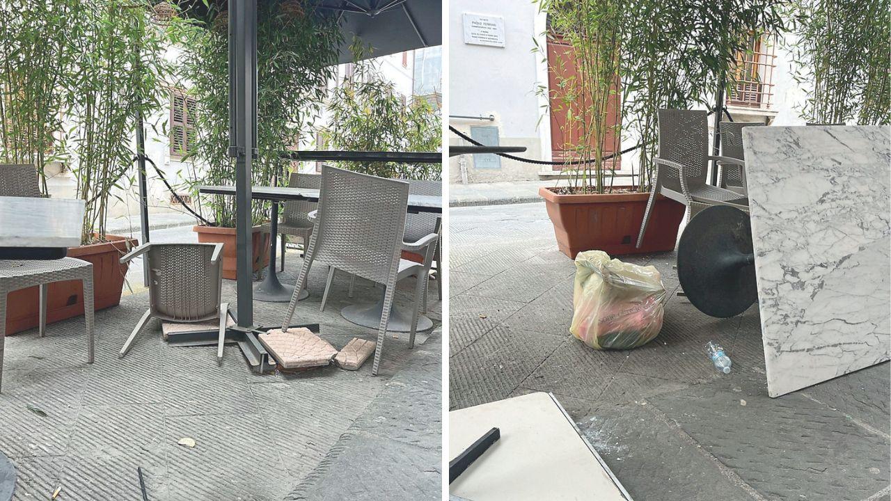 Il gazebo del ristorante Pontemoro sottosopra